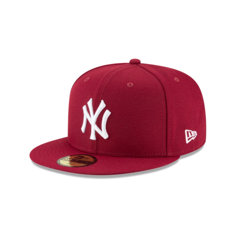New York Yankees MLB New Era Men’s Cardinal Red 59Fifty Basic Fitted Hat