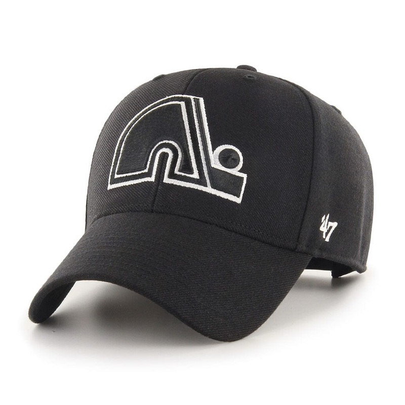 Quebec Nordiques NHL 47 Brand Men’s Black/White MVP Adjustable Hat