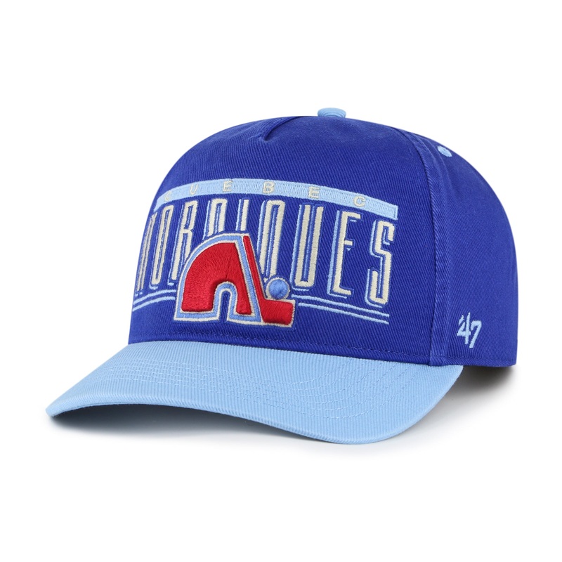 Quebec Nordiques NHL 47 Brand Men’s Royal Double Header Baseline Hitch Adjustable Hat