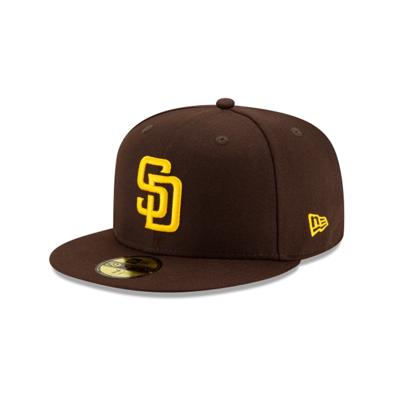 San Diego Padres MLB New Era Men’s Brown 59Fifty Authentic Collection On Field Fitted Hat