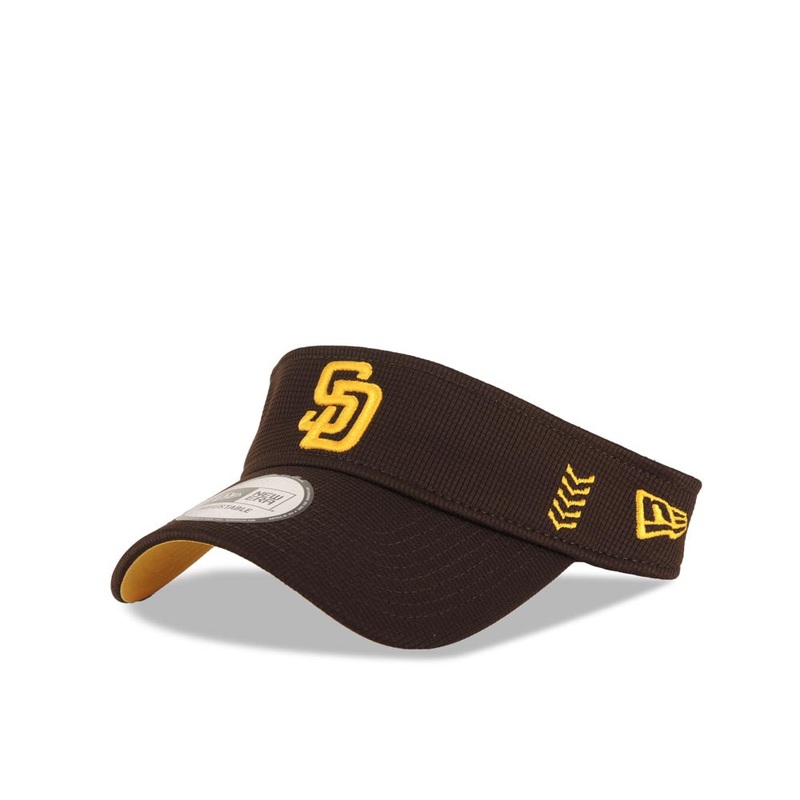 San Diego Padres New Era MLB Brown Crown Yellow Logo Visor/Vsr (2024 Spring Traning)