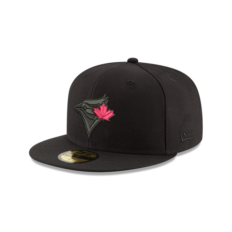 Toronto Blue Jays MLB New Era Men’s Black 59Fifty Red Leaf Fitted Hat