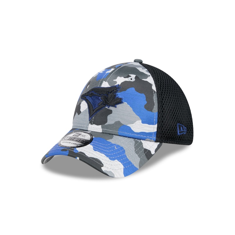 Toronto Blue Jays MLB New Era Men’s Navy/Grey Camo 39Thirty Active Stretch Fit Hat