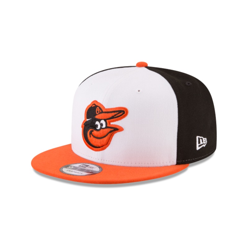 Baltimore Orioles MLB New Era Men’s White Orange 9Fifty Basic Snapback
