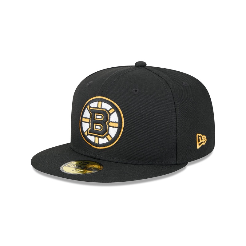 Boston Bruins NHL New Era Men’s Black 59Fifty Core Fitted Hat