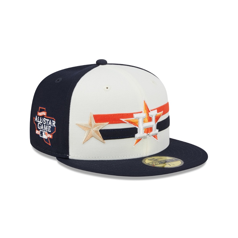 Houston Astros MLB New Era Men’s Navy/Cream 59Fifty 2024 All Star Game Fitted Hat