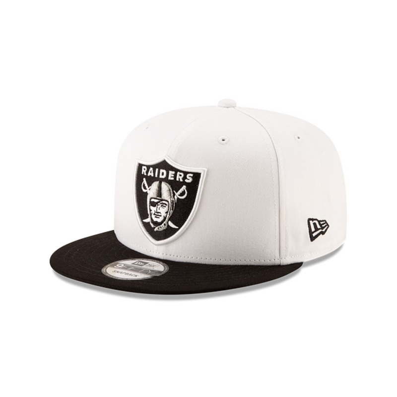 Las Vegas Raiders NFL New Era Men’s White/Black 9Fifty 2 Tone Basic Snapback