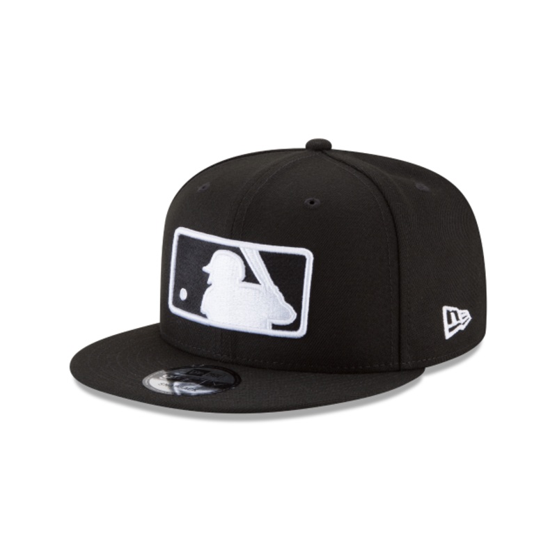 MLB Batterman Logo New Era Men’s Black White 9Fifty Basic Snapback
