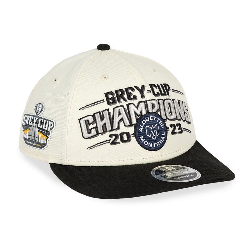 Montreal Alouettes CFL New Era Men’s Beige 9Fifty 2023 Grey Cup Champions Locker Room Snapback