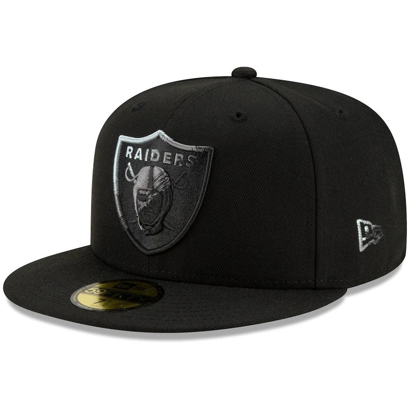 New Era Black Las Vegas Raiders Logo Color Dim 59FIFTY Fitted Hat