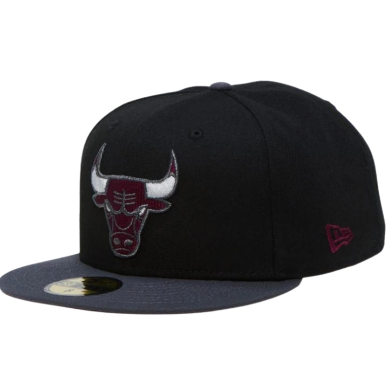 New Era Chicago Bulls Black/Maroon 59FIFTY Fitted Hat
