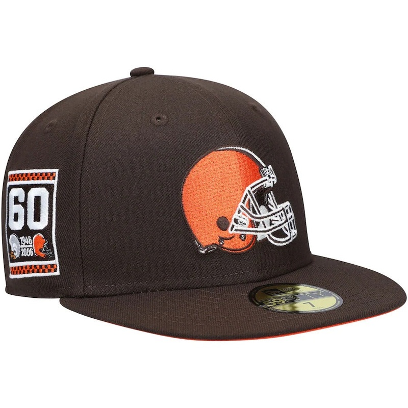 New Era Cleveland Browns 60th Anniversary Patch Team Brown 59FIFTY Fitted Hat