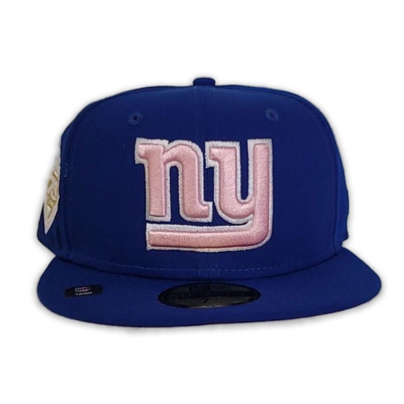 New Era New York Giants Royal/Pink 75th Anniversary Patch 59FIFTY Fitted Hat