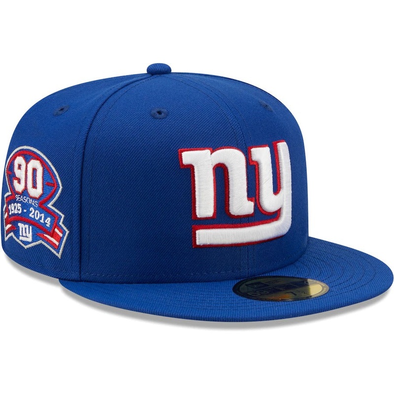 New Era New York Giants Royal Team 90th Anniversary Patch 59FIFTY Fitted Hat