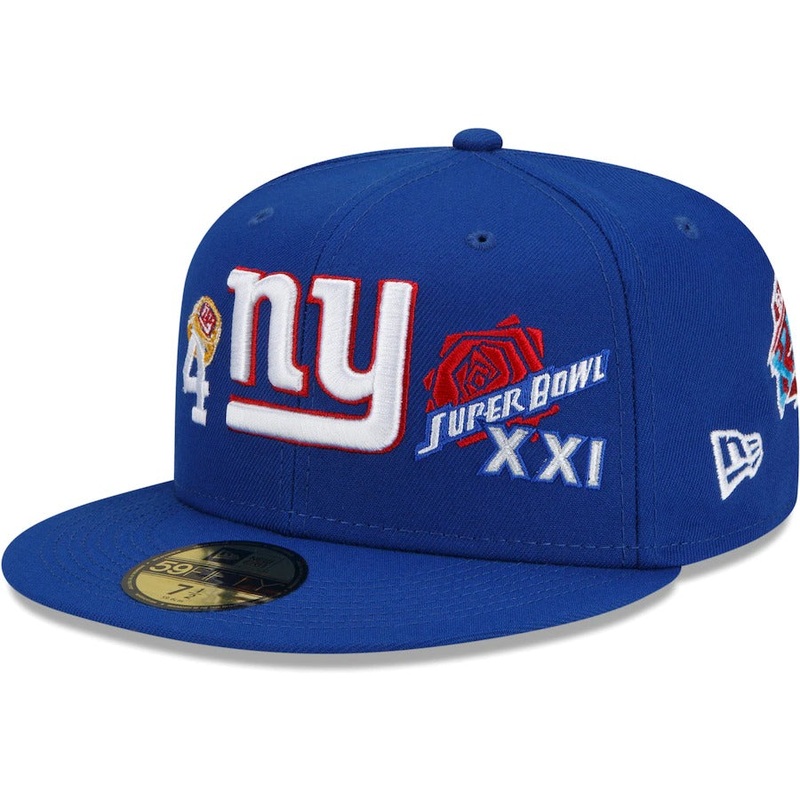 New Era Royal New York Giants 4x Super Bowl Champions Count The Rings 59FIFTY Fitted Hat