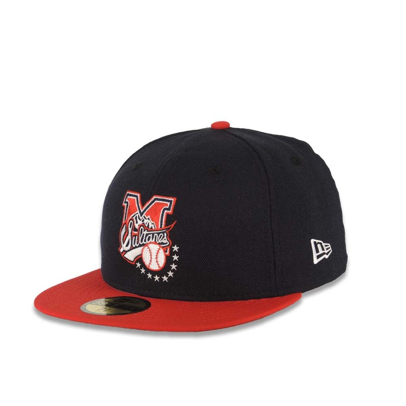 Sultanes de Monterrey New Era LMB 59FIFTY 5950 Fitted Cap Hat Navy Blue Crown Red Visor White/Red/Navy Blue Logo