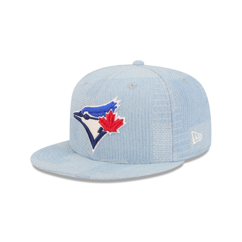 Toronto Blue Jays MLB New Era Men’s Light Blue Denim 9Fifty Patchwork Snapback