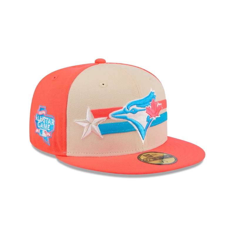Toronto Blue Jays MLB New Era Men’s Orange/Beige 59Fifty 2024 All Star Game Fitted Hat
