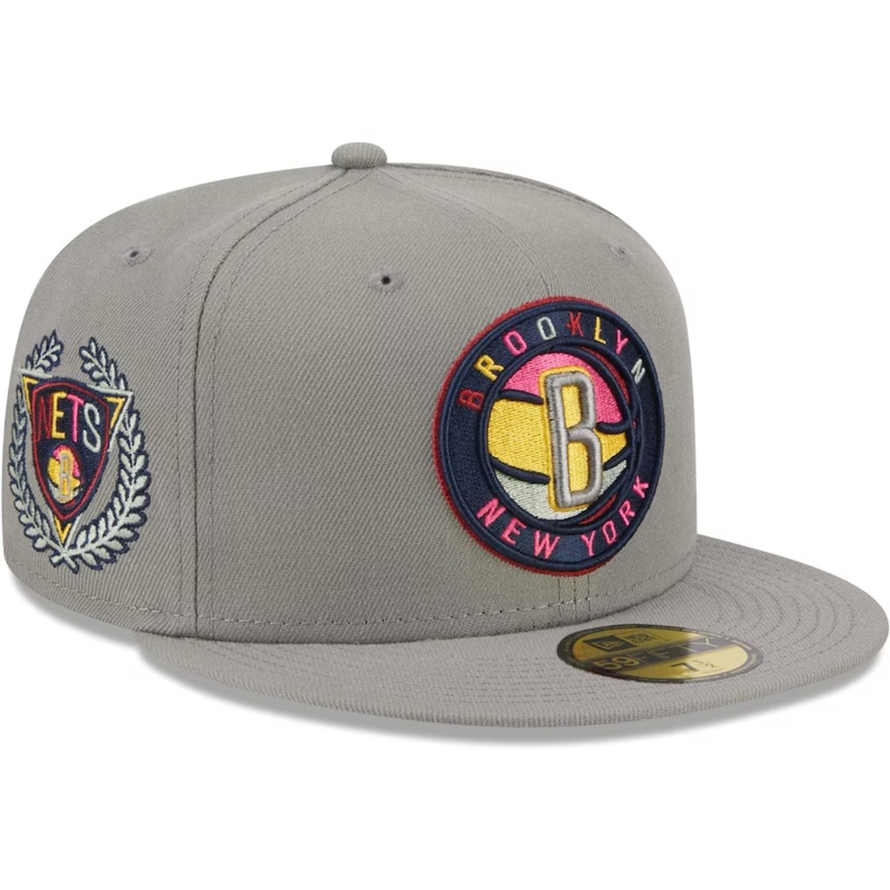 New Era Brooklyn Nets Gray Color Pack 2023 59FIFTY Fitted Hat