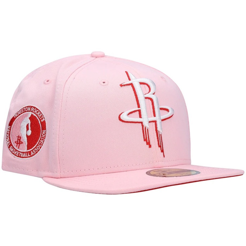 New Era Houston Rockets Pink Candy Cane 59FIFTY Fitted Hat