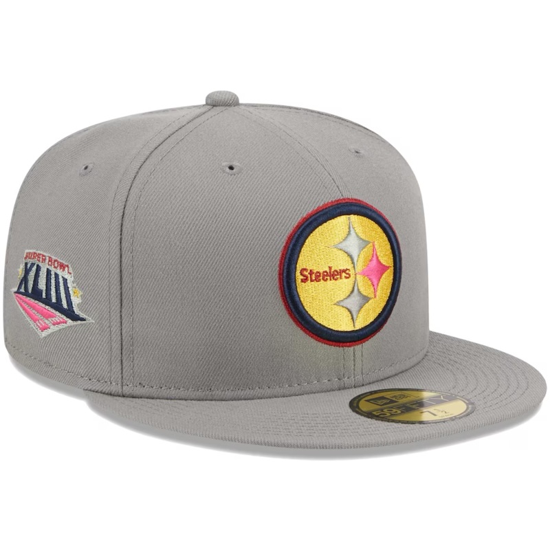 New Era Pittsburgh Steelers Gray Color Pack 2023 59FIFTY Fitted Hat