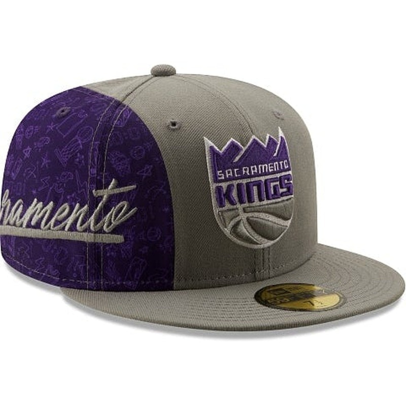 New Era Sacramento Kings Side City Doodle 2022 59fifty Fitted Hat