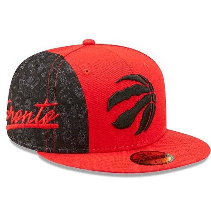 New Era Toronto Raptors Side City Doodle 2022 59fifty Fitted Hat