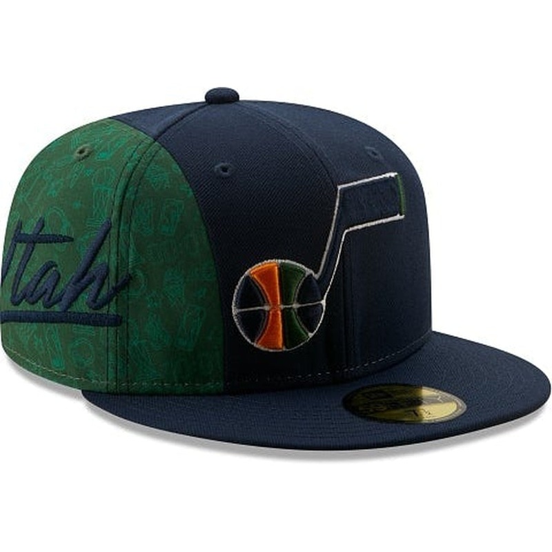 New Era Utah Jazz Side City Doodle 2022 59fifty Fitted Hat