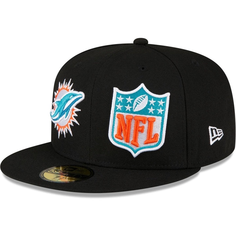New Era Miami Dolphins 2023 Sideline Black 59FIFTY Fitted Hat