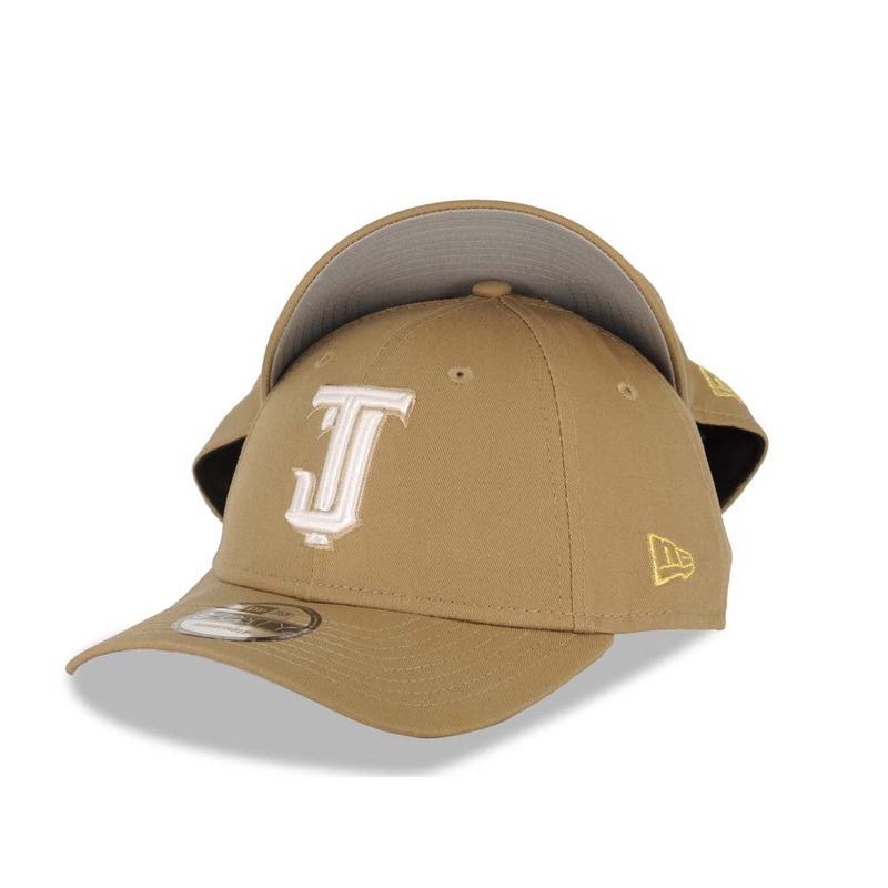 Tijuana Toros New Era LMB 9FORTY 940 Adjustable Cap Hat Khaki Crown/Visor White Logo Gray UV