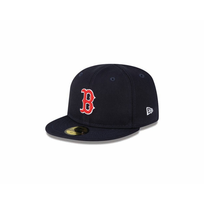 (Infant) Boston Red Sox New Era MLB 59FIFTY 5950 Fitted Cap Hat Navy Blue Crown/Visor Team Color Logo (My 1st First)