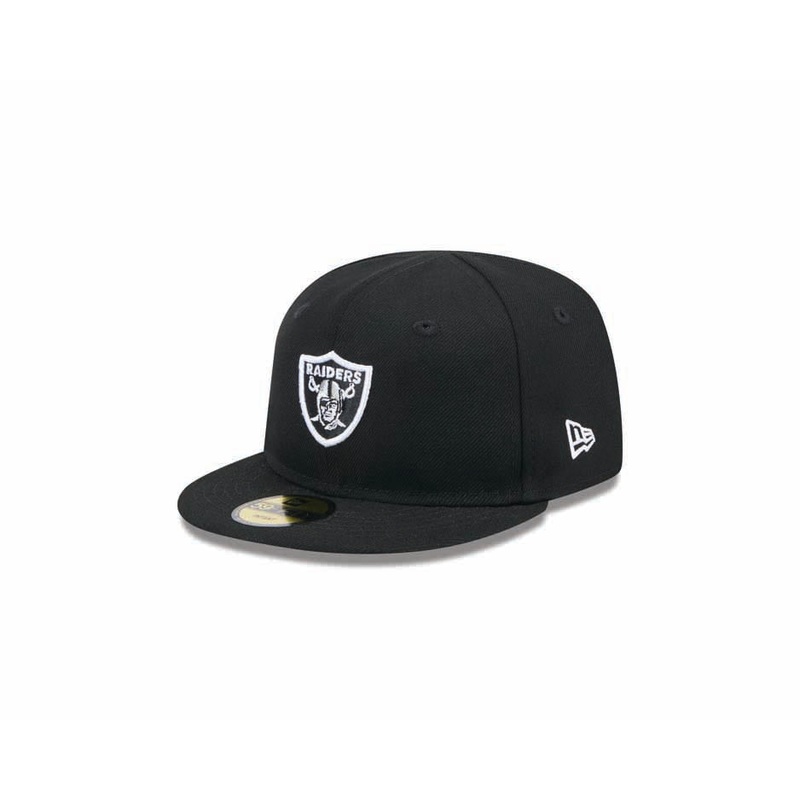 (Infant) Las Vegas Raiders New Era NFL 59FIFTY 5950 Fitted Cap Hat Black Crown/Visor Team Color Logo (My 1st First)