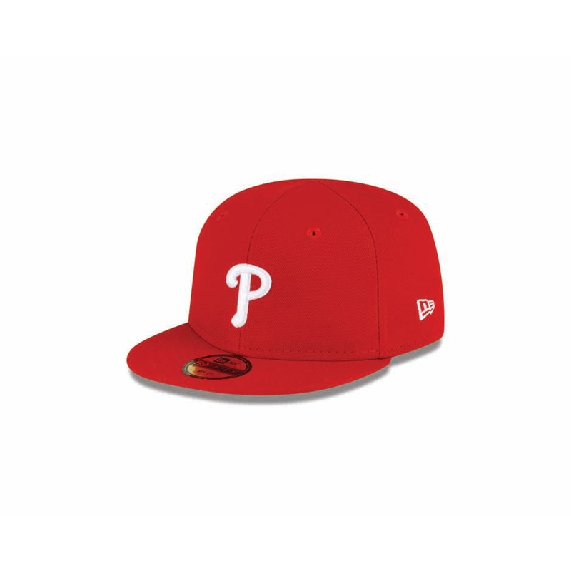 (Infant) Philadelphia Phillies New Era MLB 59FIFTY 5950 Fitted Cap Hat Red Crown/Visor White Logo (My 1st First)