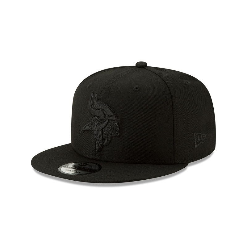 Minnesota Vikings 2024 Basic Black on Black 9FIFTY Snapback Hat