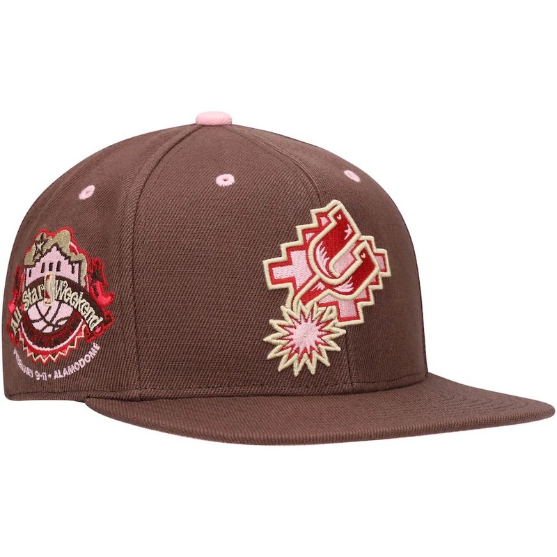 Mitchell & Ness San Antonio Spurs Brown 1996 NBA All-Star Weekend Hardwood Classics Brown Sugar Bacon Fitted Hat