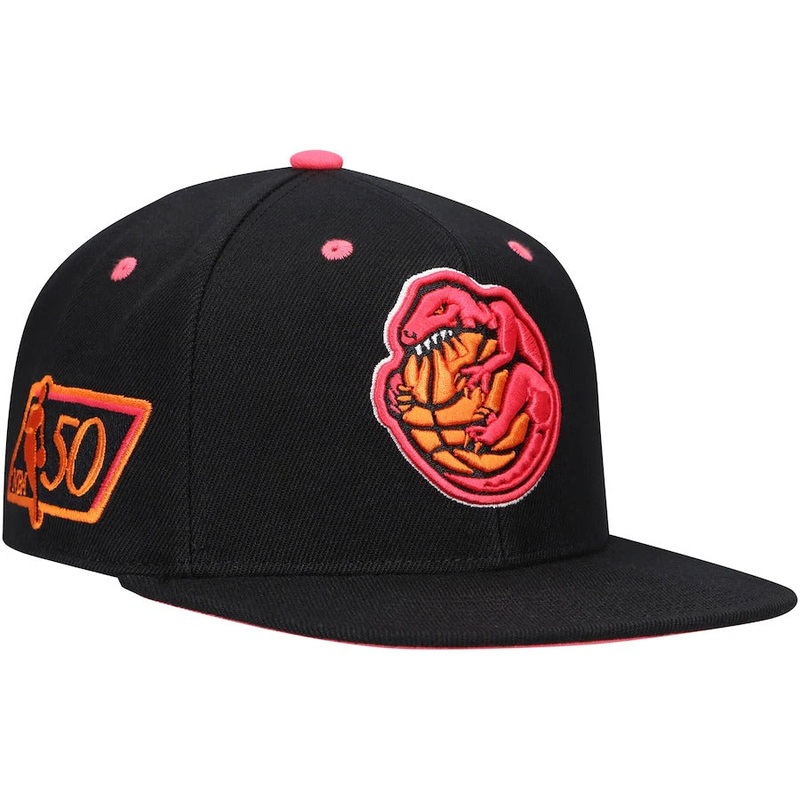Mitchell & Ness x Lids Toronto Raptors Black 50th NBA Anniversary Hardwood Classics Sunset Fitted Hat
