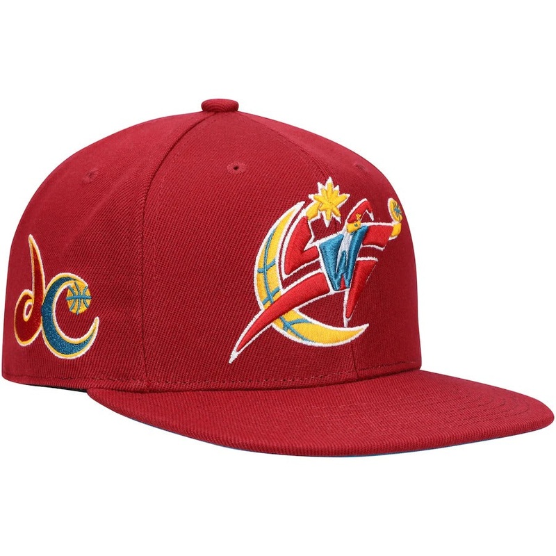 Mitchell & Ness x Lids Washington Wizards Red Hardwood Classics Northern Lights Fitted Hat