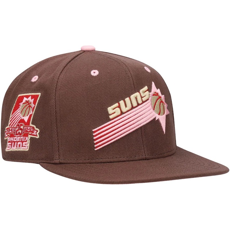 Mitchell & Ness Phoenix Suns Brown 25th Anniversary Hardwood Classics Brown Sugar Bacon Fitted Hat