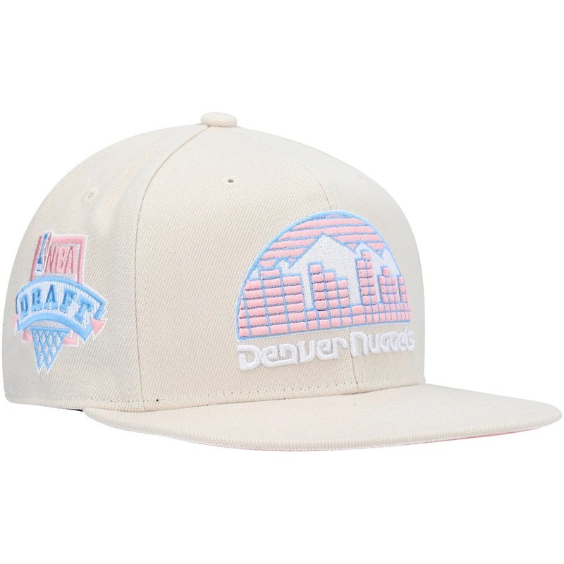 Mitchell & Ness x Lids Denver Nuggets Cream NBA Draft Hardwood Classics Cake Pop Fitted Hat