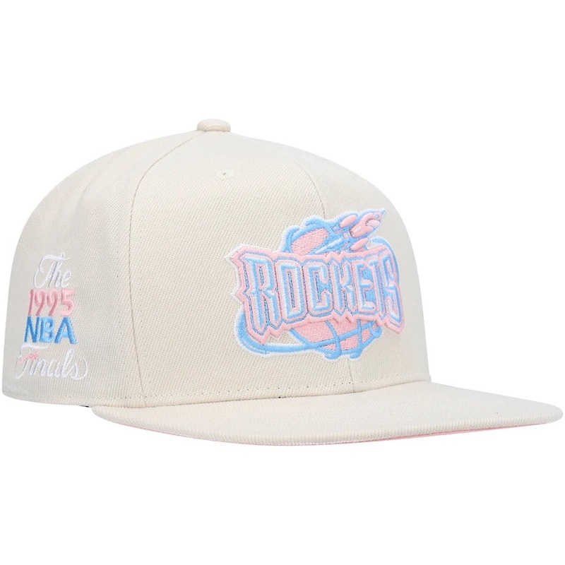 Mitchell & Ness x Lids Houston Rockets Cream 1995 NBA Finals Hardwood Classics Cake Pop Fitted Hat