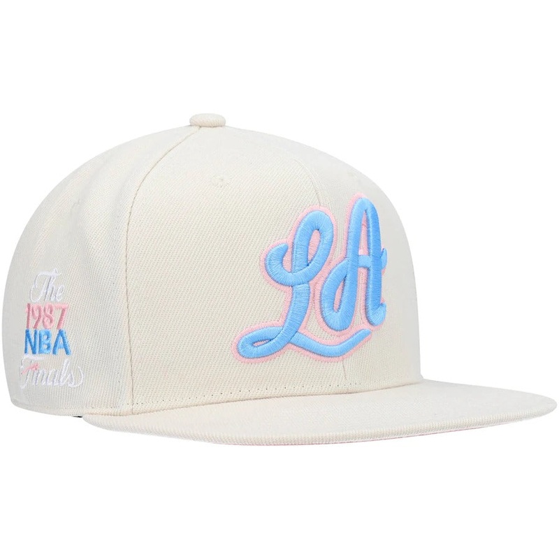 Mitchell & Ness x Lids Los Angeles Lakers Cream NBA Draft Hardwood Classics Cake Pop Fitted Hat