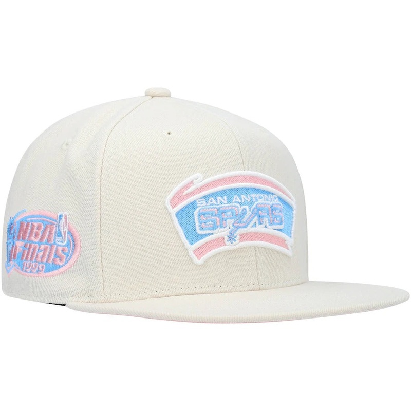 Mitchell & Ness x Lids San Antonio Spurs Cream 1999 NBA Finals Hardwood Classics Cake Pop Fitted Hat