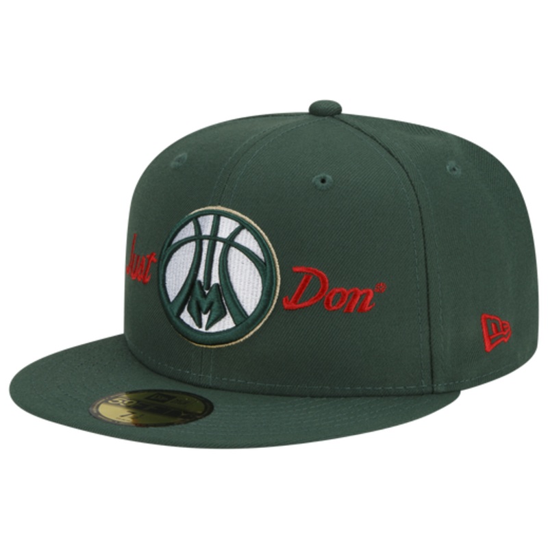 New Era x Just Don Milwaukee Bucks Dark Green 59FIFTY Fitted Hat