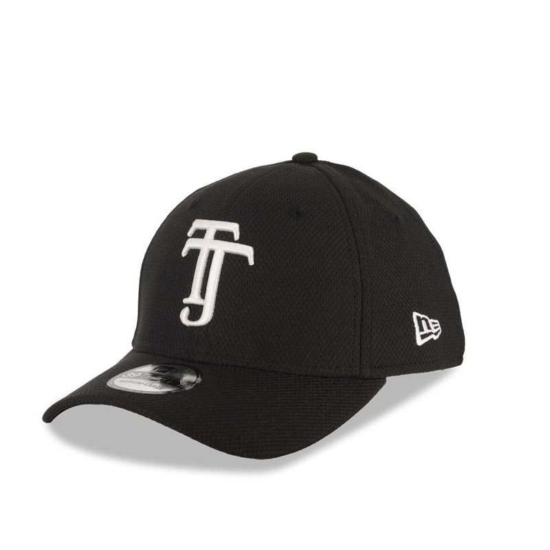 Xolos de Tijuana New Era Liga MX Flexfit Diamon Tech/Mesh Cap Hat Black Crown/Visor White Logo