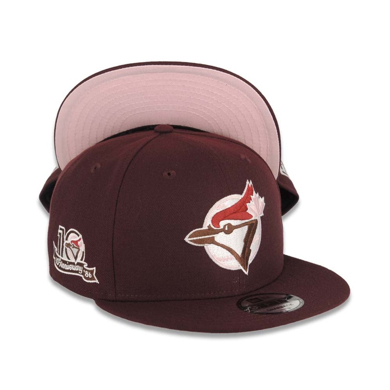 Toronto Blue Jays New Era MLB 9FIFTY 950 Snapback Cap Hat Maroon Crown/Visor Maroon/Pink/Brown Logo Pink UV