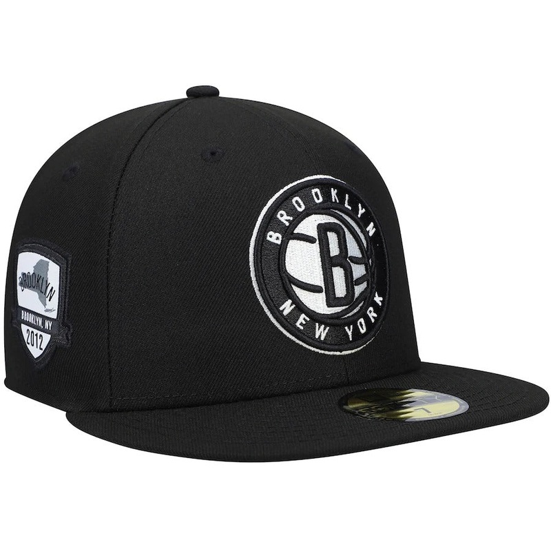 New Era Brooklyn Nets New Era Black City Side 59FIFTY Fitted Hat