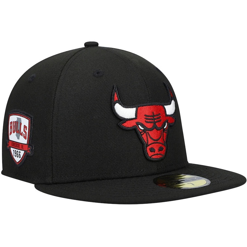 New Era Chicago Bulls Black City Side 59FIFTY Fitted Hat