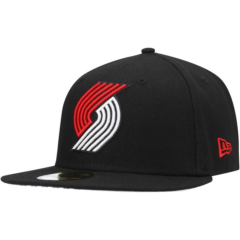New Era Portland Trail Blazers Black Team Wordmark 59FIFTY Fitted Hat