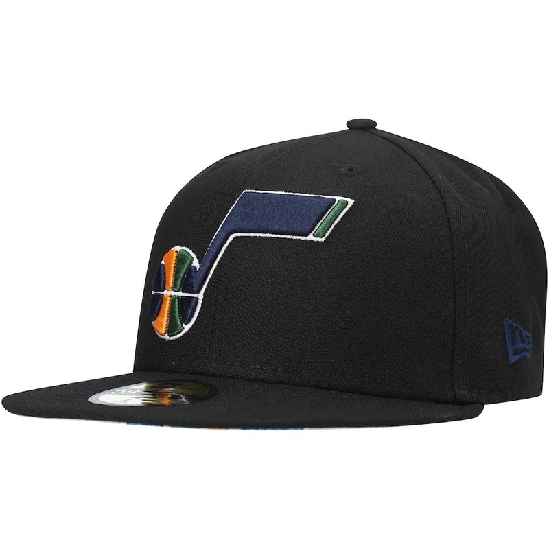New Era Utah Jazz Black Team Wordmark 59FIFTY Fitted Hat