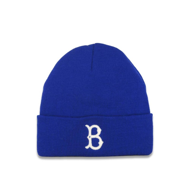 Brooklyn Dodgers MLB Basic Cuffed Beanie/Knit Royal Blue Crown/Visor White Logo